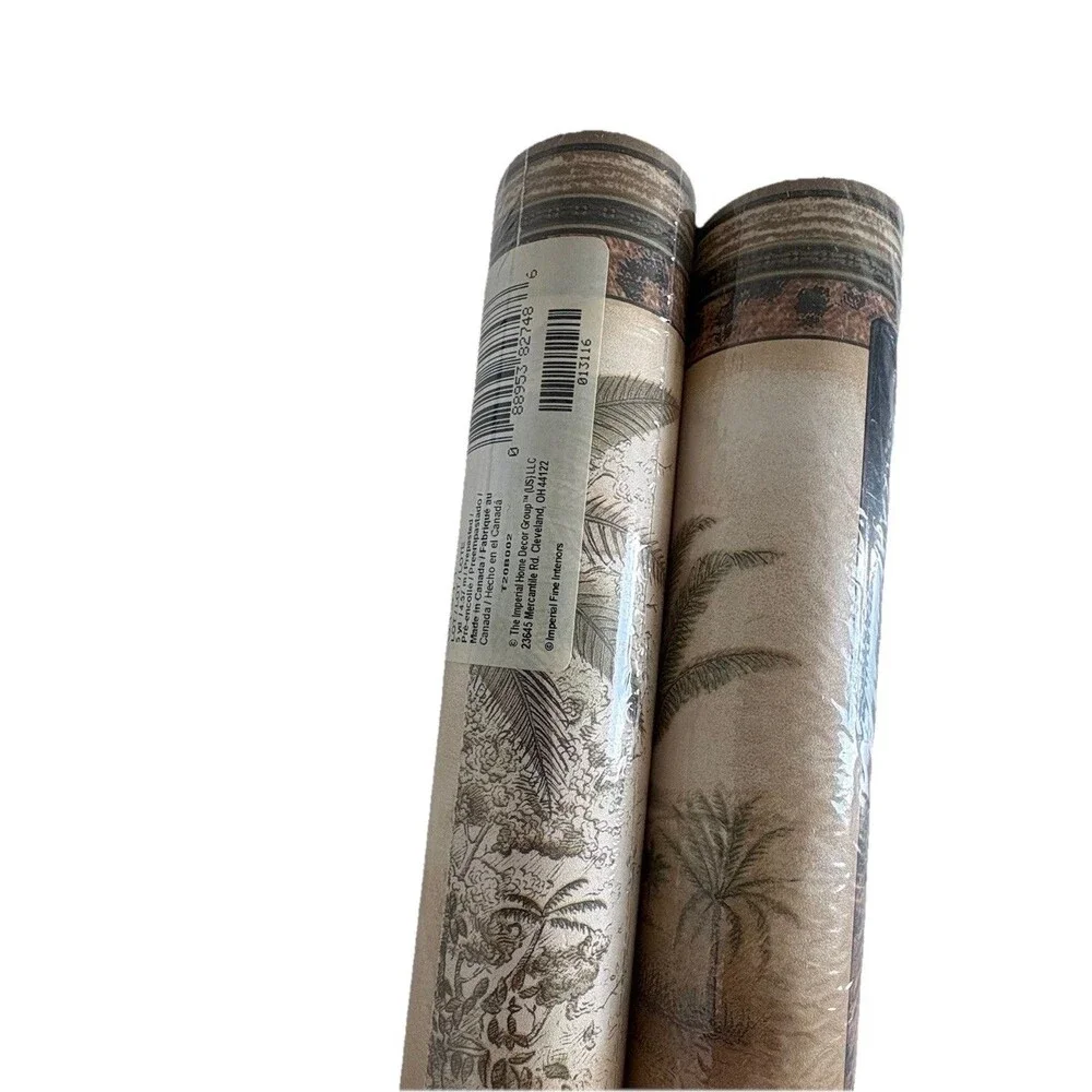 Wallpaper Border Imperial Fine Interiors Palm Tree 10 Yards #0123116 Prepasted